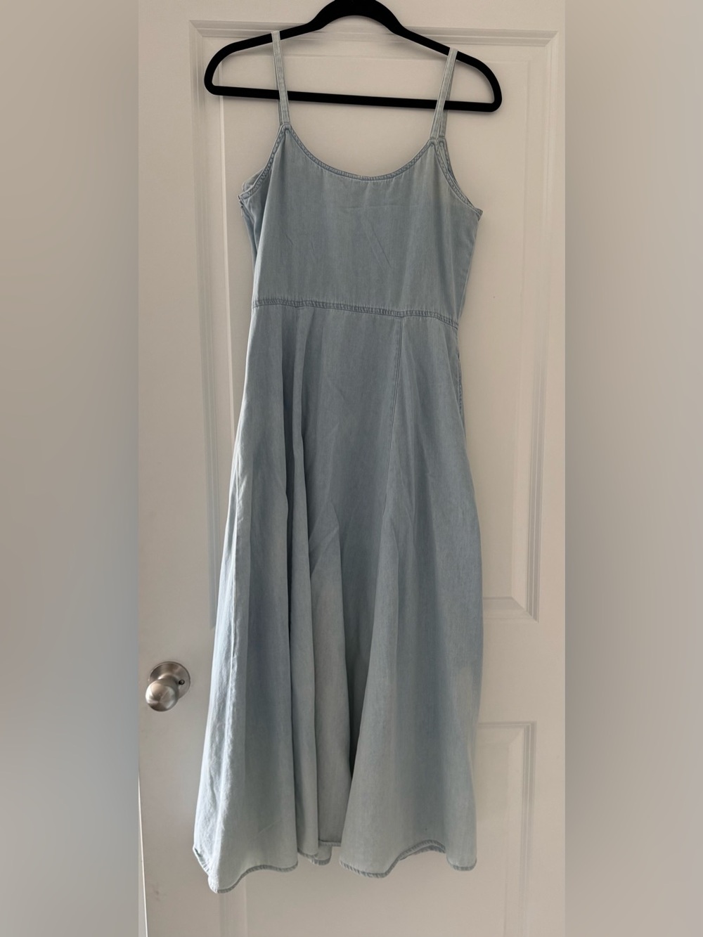 J. Crew Light Blue Sleeveless Denim A-line Dress